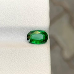 1.45 Carat Natural Loose Green Tsavorite Garnet Gem Oval Cut Tanzanian Gemstone