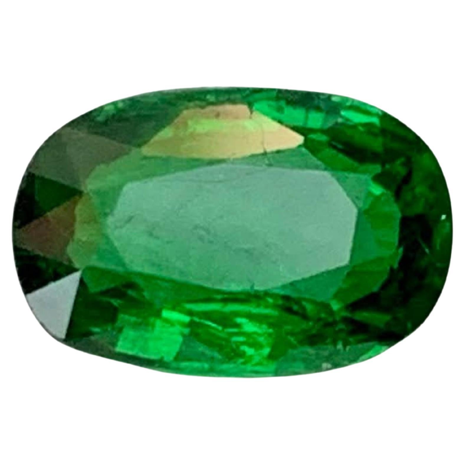 1,45 Carati di Granato Verde Tsavorite Naturale Sciolto Gemma Taglio Ovale Gemma Tanzaniana