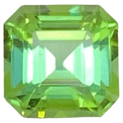1,45 carati di tormalina verde chiaro naturale sfusa con taglio Asscher Gemma afgana