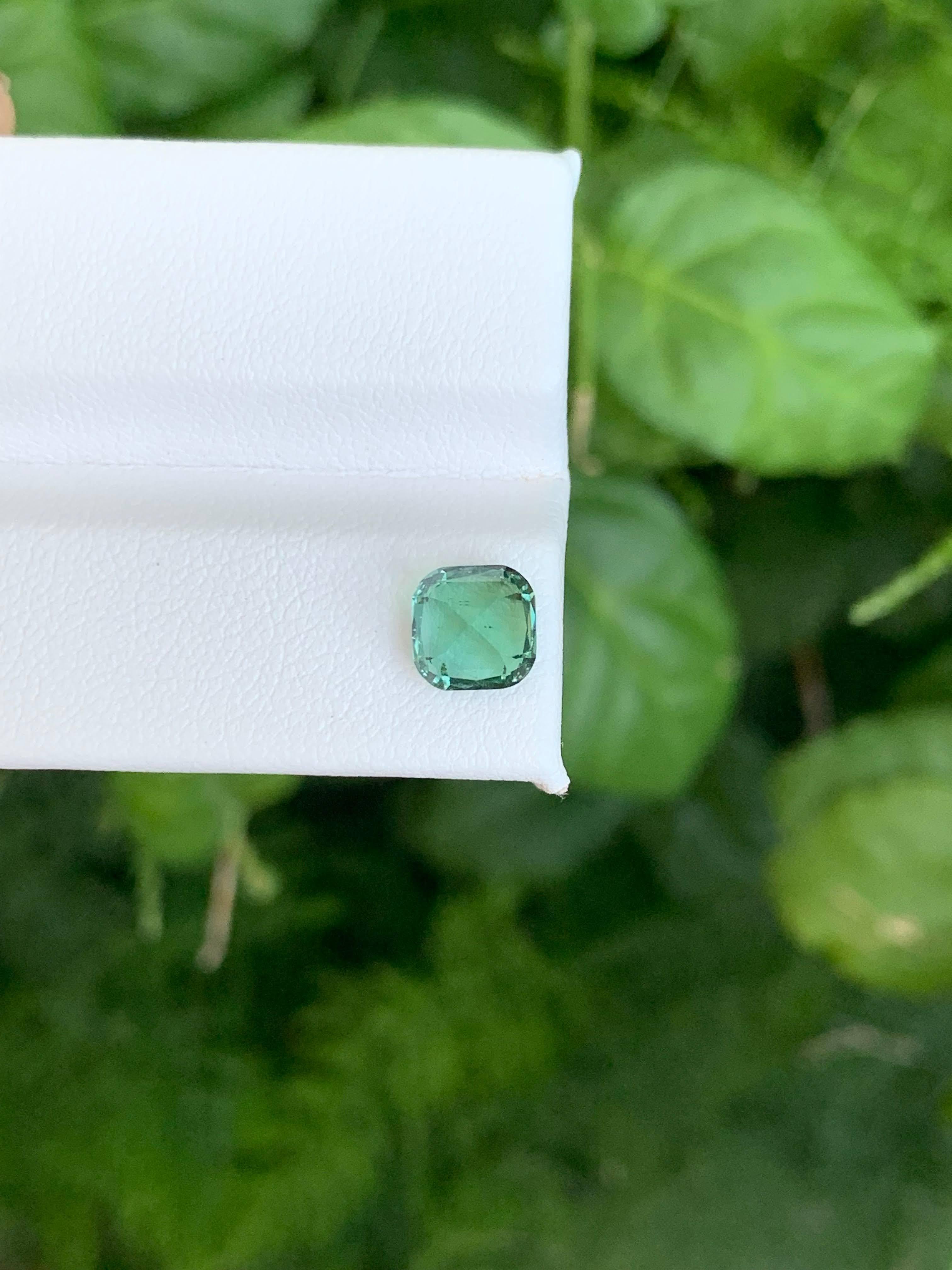 1,45 Carati di tormalina verde menta naturale sfusa con taglio a cuscino Gemma afgana in vendita 4