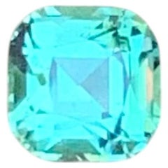 1.45 Carat Natural Loose Mint Green Tourmaline Cushion Cut Afghan Gemstone