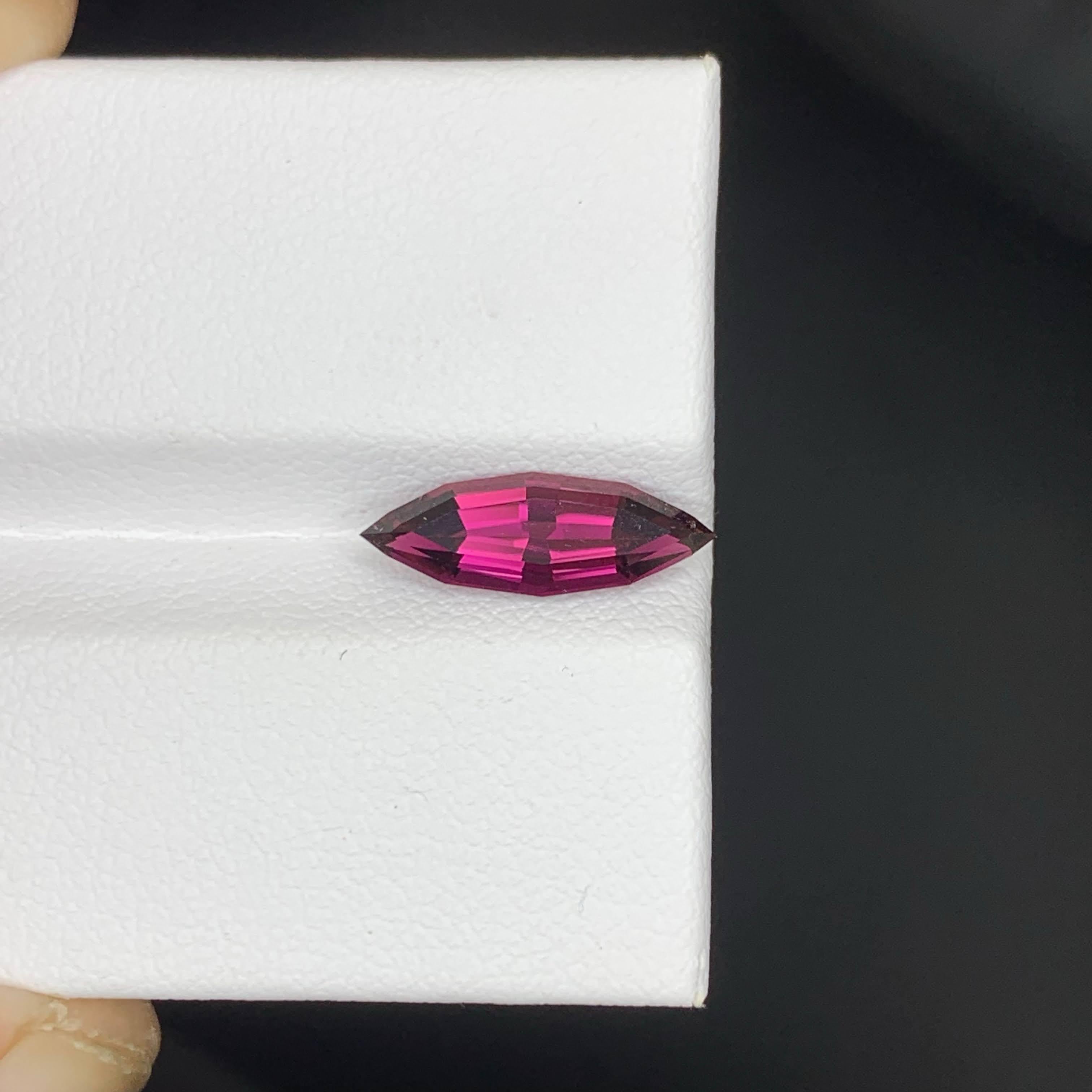 1.45 Carat Natural Loose Quality Rubelite Tourmaline Marquise Cut Afghan Gem For Sale 5