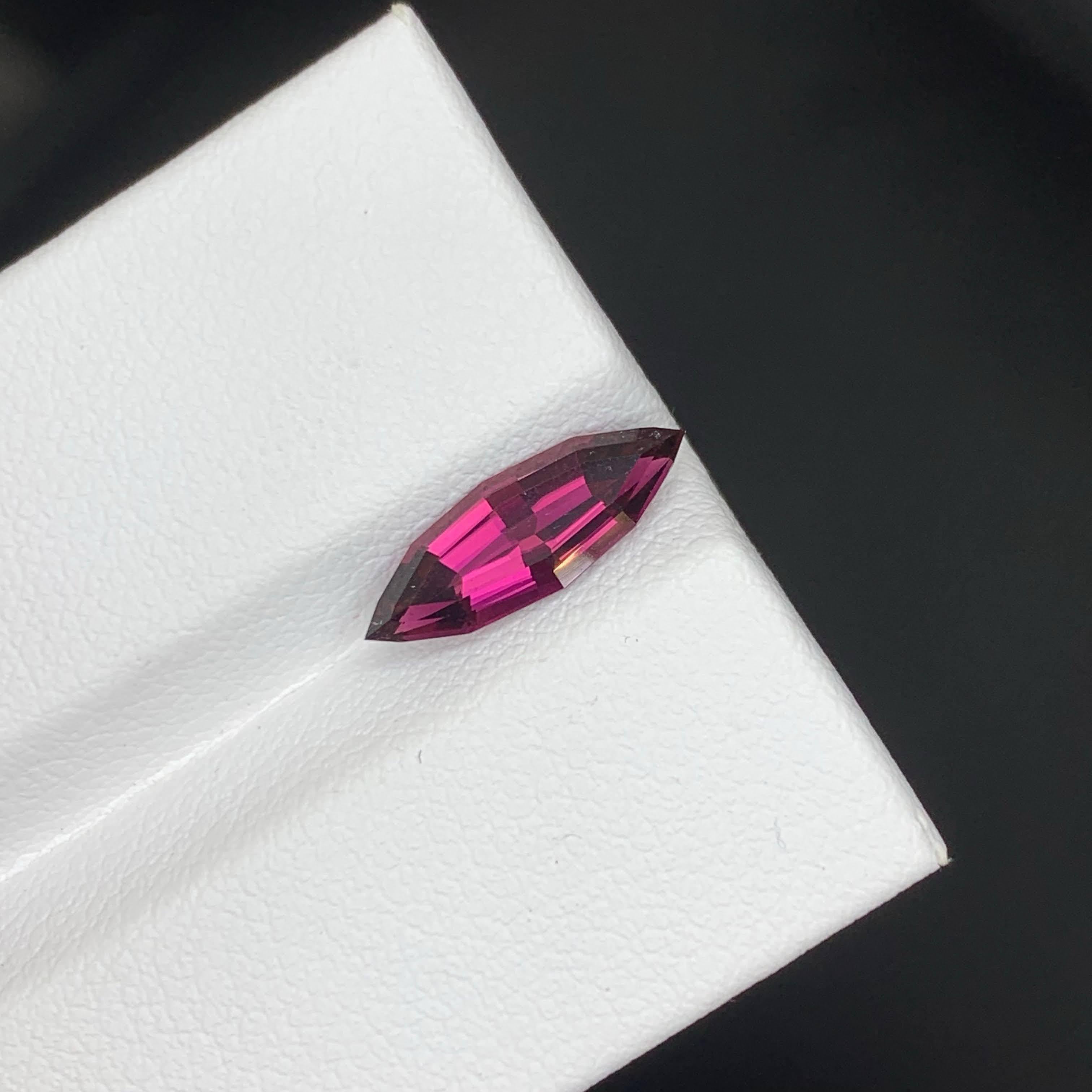 1.45 Carat Natural Loose Quality Rubelite Tourmaline Marquise Cut Afghan Gem For Sale 6