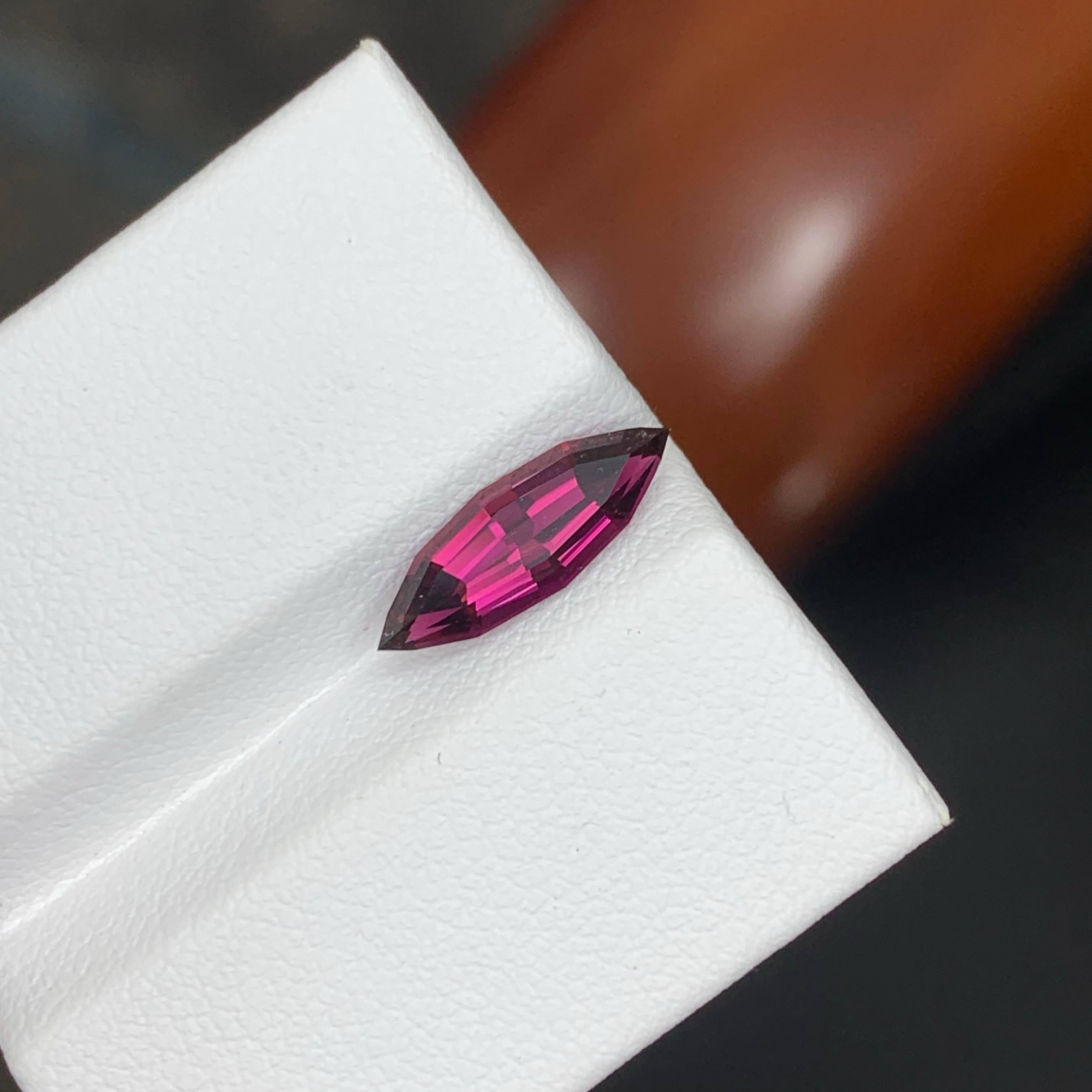 Women's or Men's 1.45 Carat Natural Loose Quality Rubelite Tourmaline Marquise Cut Afghan Gem For Sale