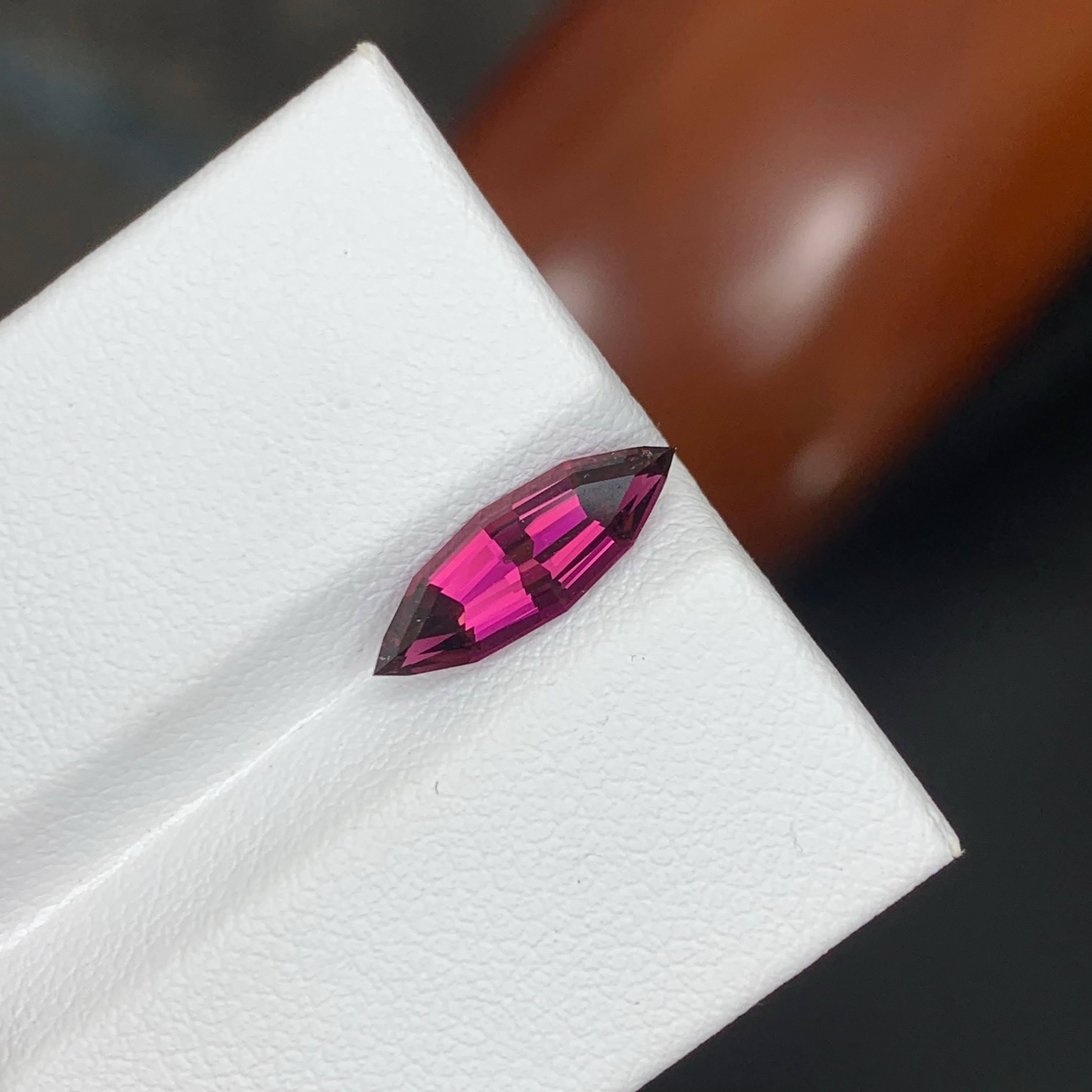 1.45 Carat Natural Loose Quality Rubelite Tourmaline Marquise Cut Afghan Gem For Sale 1