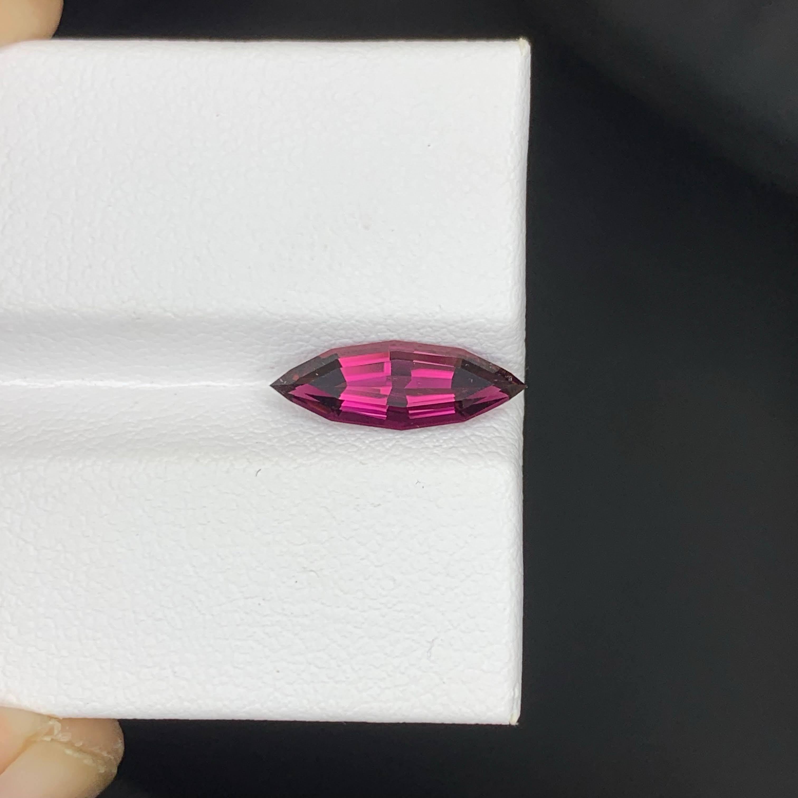 1.45 Carat Natural Loose Quality Rubelite Tourmaline Marquise Cut Afghan Gem For Sale 4
