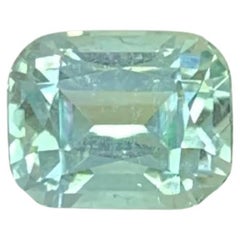 1.45 Carat Natural Loose Sea Foam Color Tourmaline Cushion Cut Afghan Gemstone 1.45 Carat Natural Loose Sea Foam Color Tourmaline Cushion Cut Afghan Gemstone