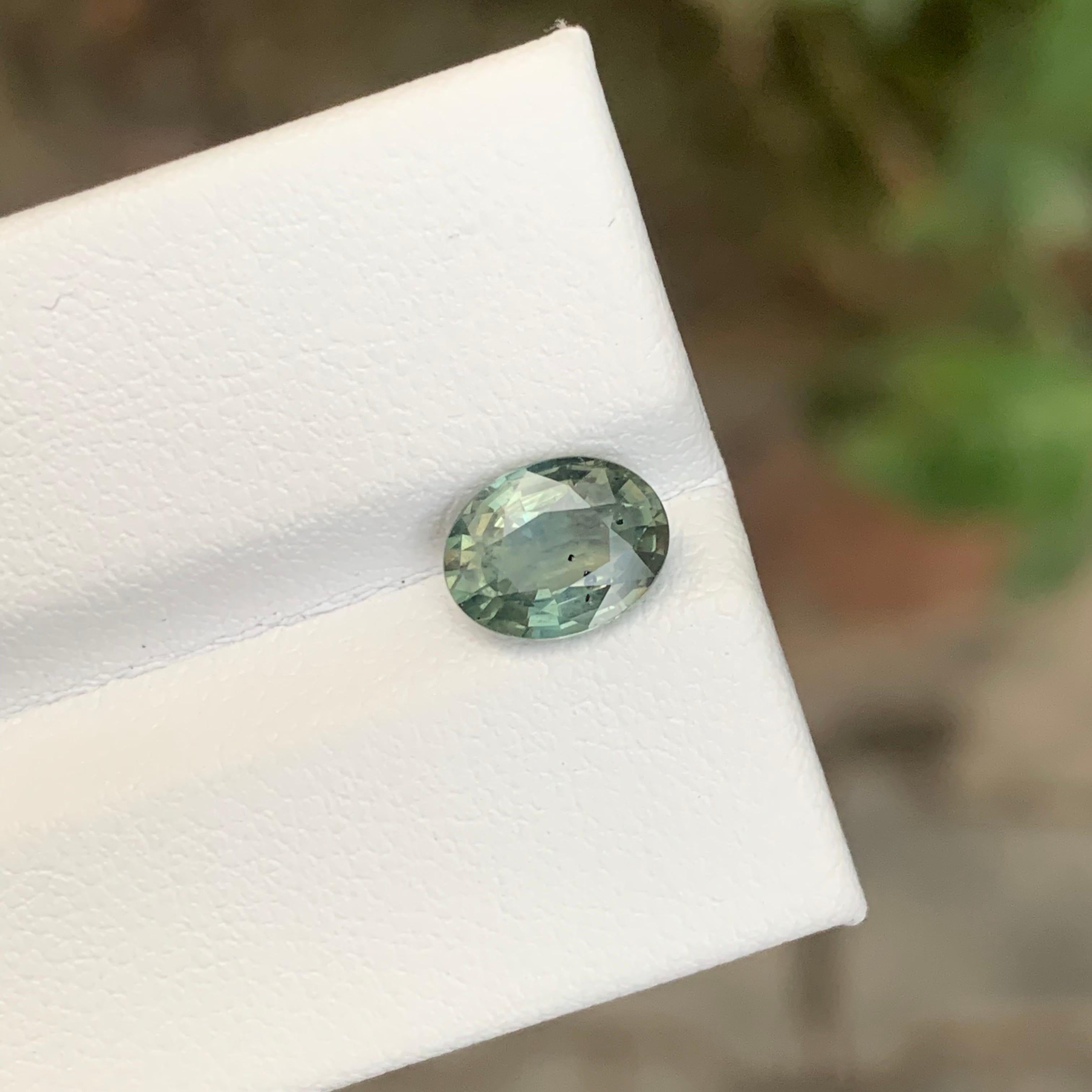 1.45 Carat Natural Loose Teal Sapphire Oval Shape Gemstone (Saphir sarcelle en vrac de forme ovale) Neuf - En vente à Peshawar, PK
