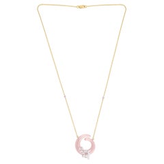 1.45 Carat SI Clarity HI Color Diamond Pendant Fine Necklace Solid 18k Rose Gold
