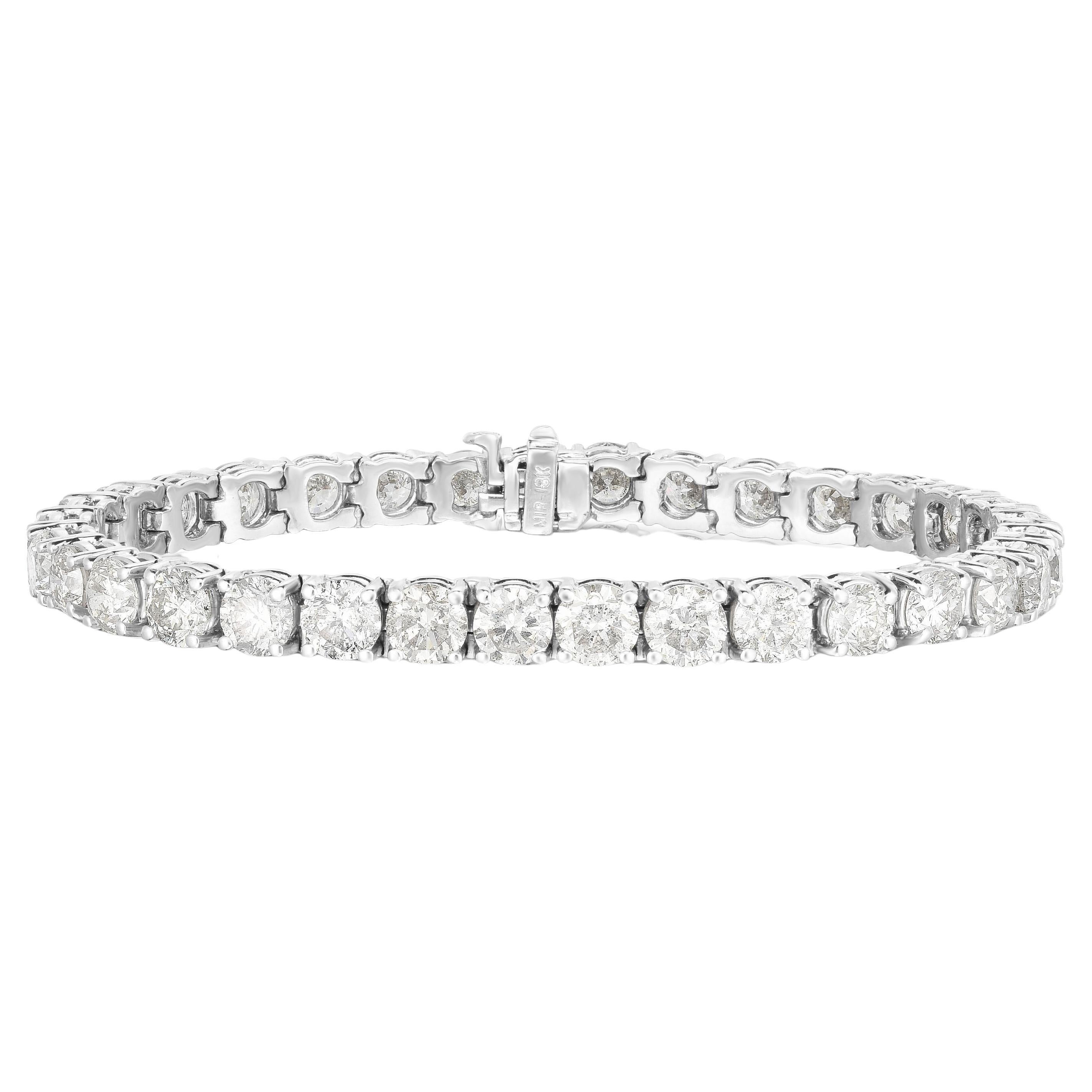 14.5 Carat Tennis Bracelet For Sale