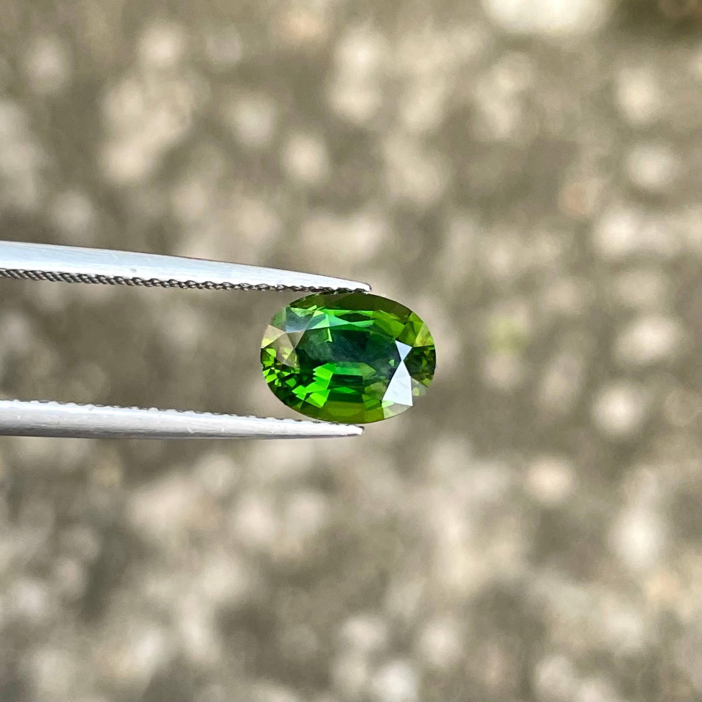 Weight 1.45 carats
Dimensions 8.35x6.35x4.35 mm
Treatment None
Clarity Eye Clean
Origin Tanzania
Shape Oval
Cut Step Oval




The Bright Green Chrome Tourmaline is a captivating gemstone that exudes natural beauty. With a weight of 1.45 carats, this