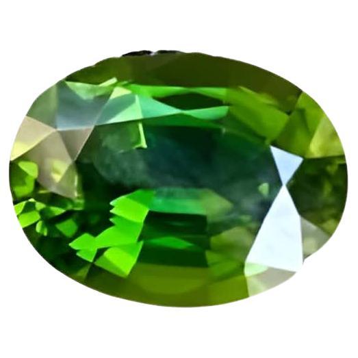 1.45 carats Bright Green Chrome Tourmaline Oval Cut Natural Tanzanian Gemstone
