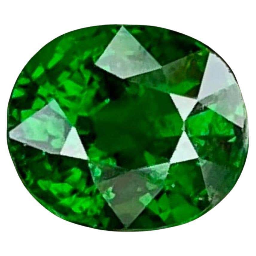 Tsavorite 2.84ct Oval Cabochon Green Tsavorite Garnet from Kenya, Unheated For ...