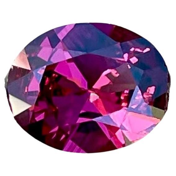 1.45 Carats Pinkish Red Loose Garnet Stone Oval Cut Natural Tanzanian Gemstone For Sale