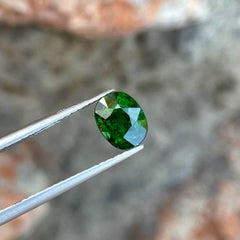 1.45 Carats Rich Green Tsavorite Garnet Oval Cut Natural Gemstone From Kenya
