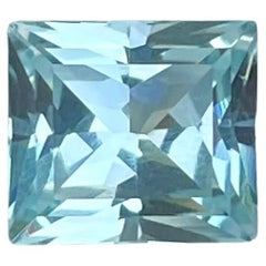 1.45 carats Sea Blue Aquamarine Stone Baguette Cut Natural Nigerian Gemstone