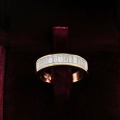 1.60 Ct Baguette Diamond F IF Half Eternity Ring