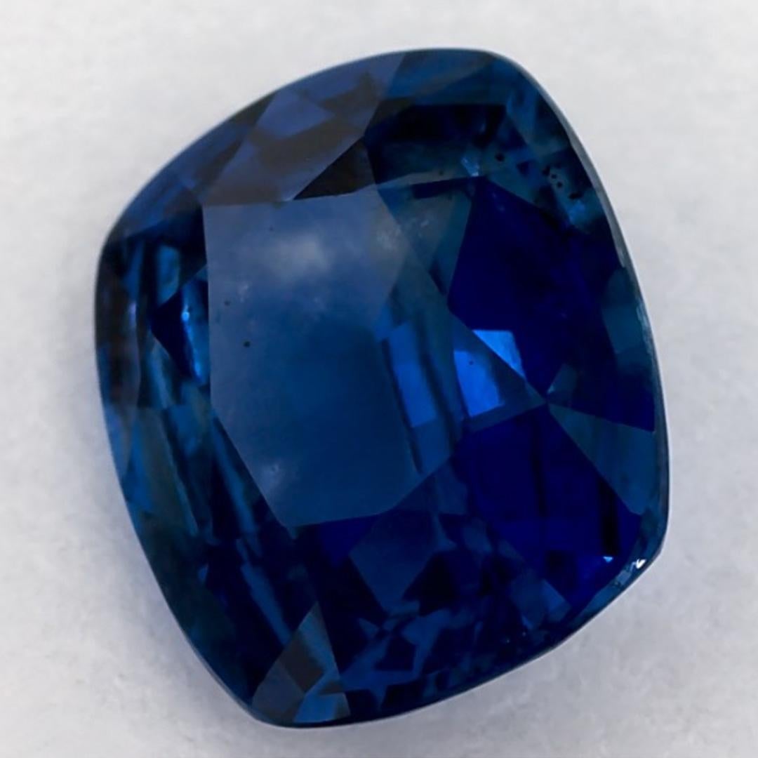 Donna 1.45 Ct Blue Sapphire Cushion Loose Gemstone in vendita
