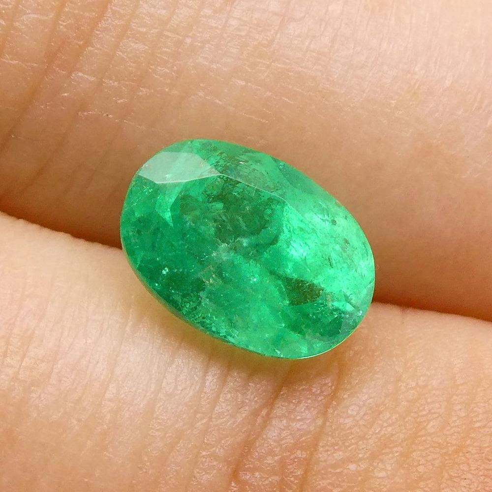 1.45 Carat GIA Certified Colombian Emerald 1