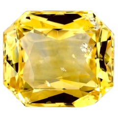 1.45 Ct Yellow Sapphire Radiant Loose Gemstone