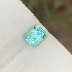 1.45 Cts Natural Loose Seafoam Tourmaline Emerald Shape Afghan Mine
