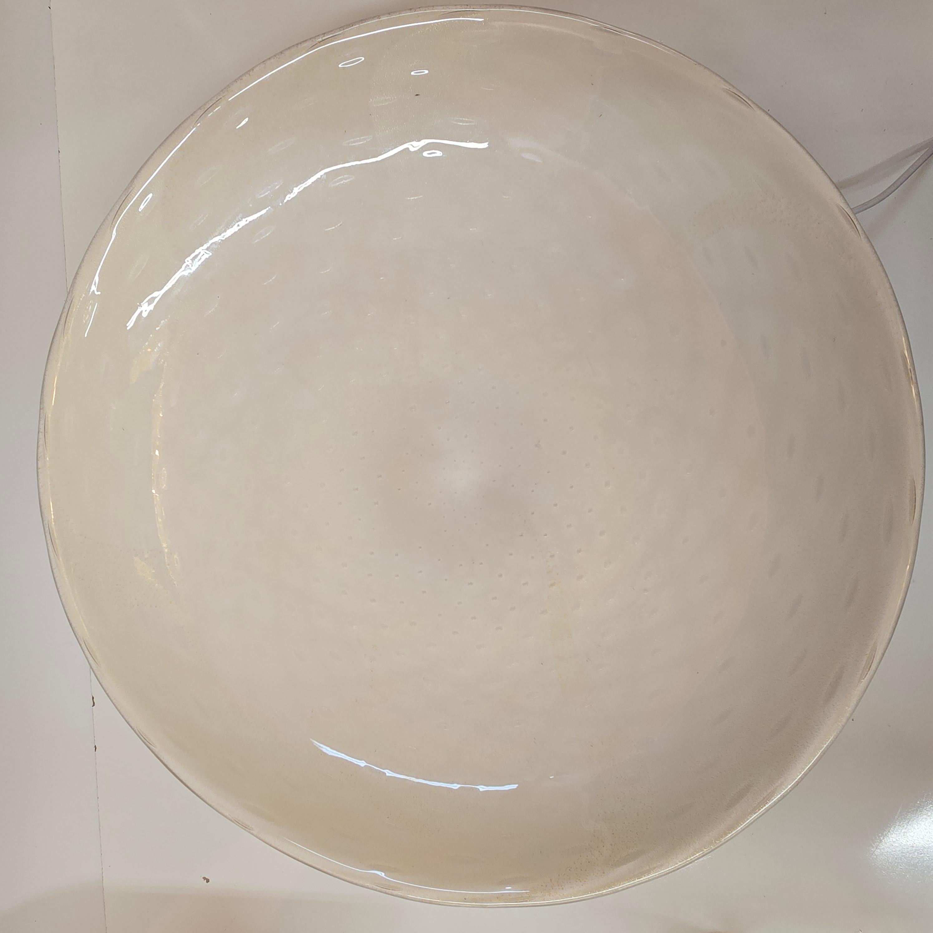 Italian 14.5 inch Murano Bowl by Seguso For Sale