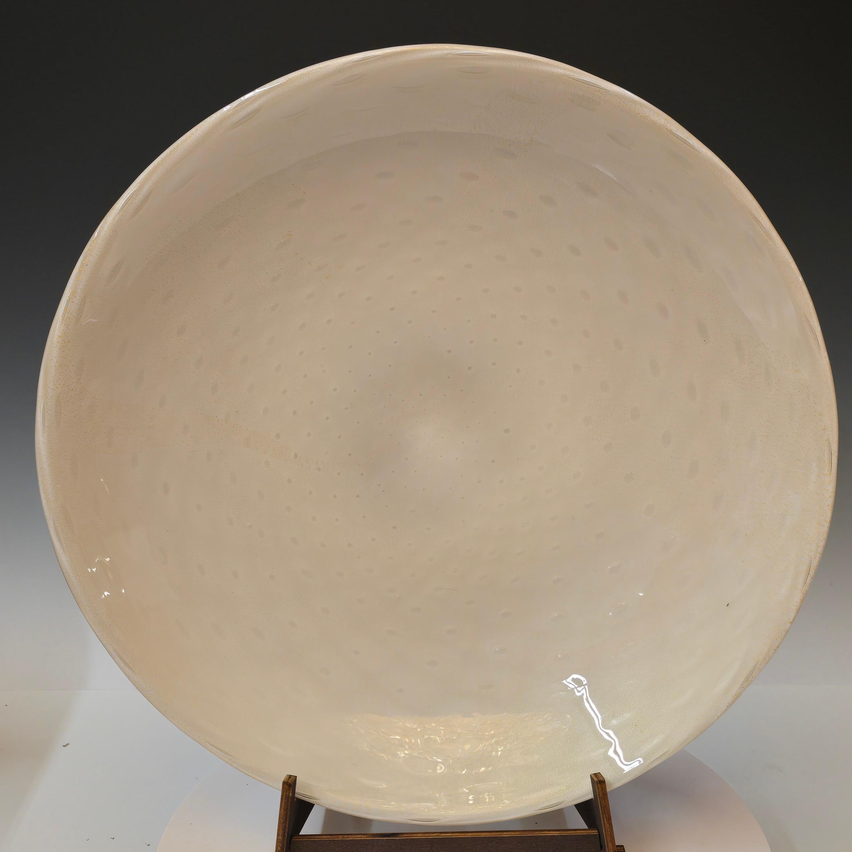14.5 inch Murano Bowl by Seguso In Good Condition For Sale In Kilmarnock, VA