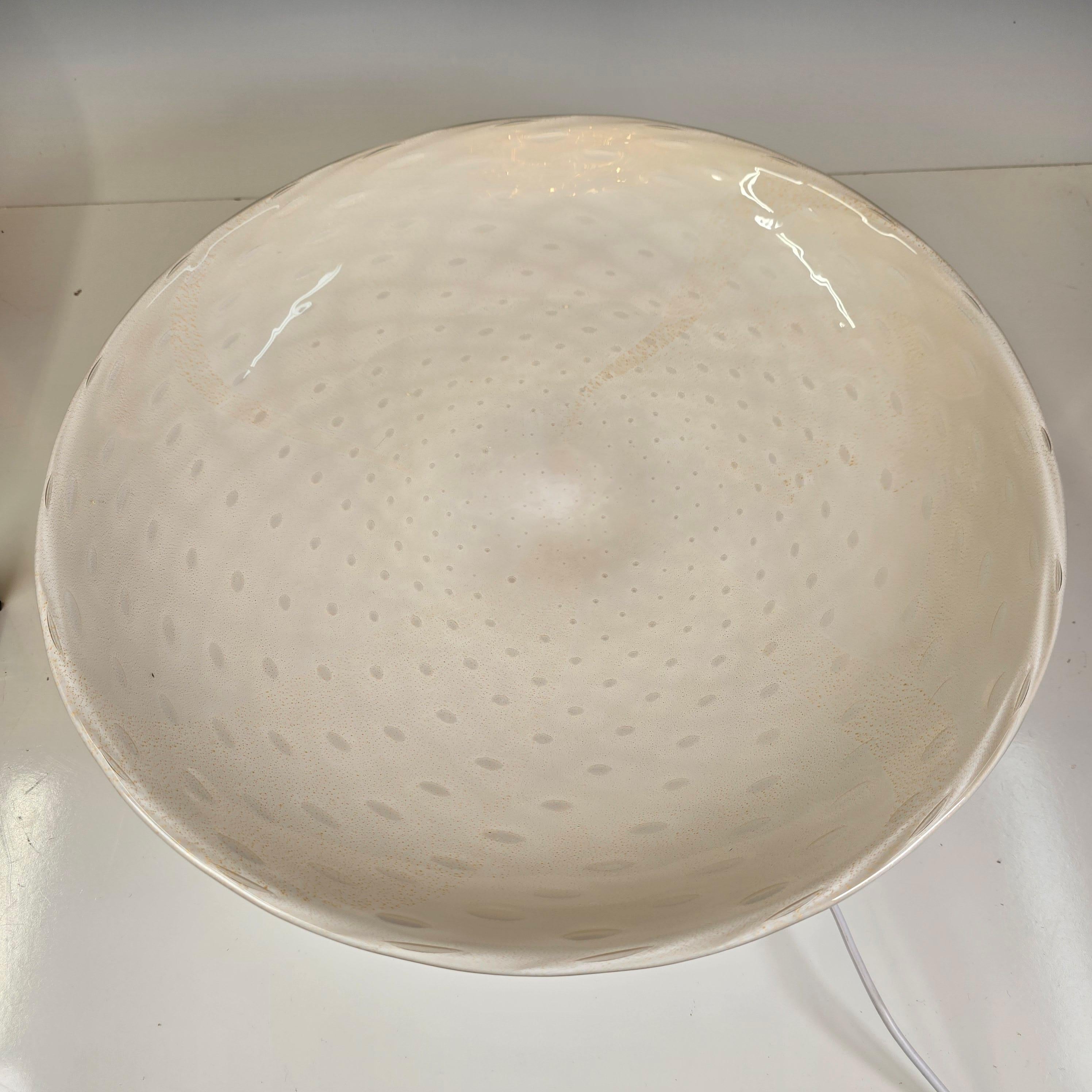 Mid-20th Century 14.5 inch Murano Bowl by Seguso For Sale