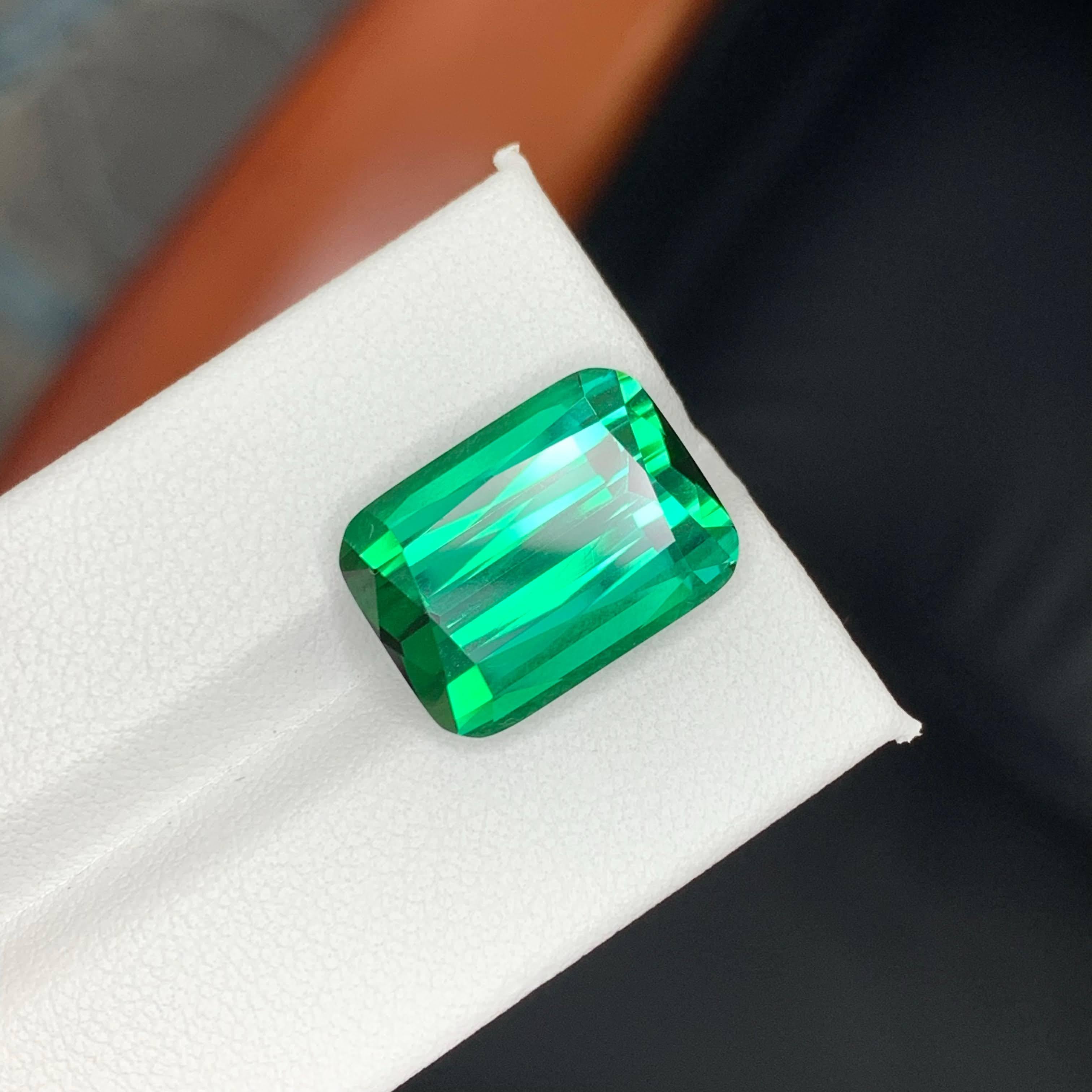 14.50 carati di tormalina blu verdastra naturale sfusa con taglio a cuscino Gemma afgana in vendita 4