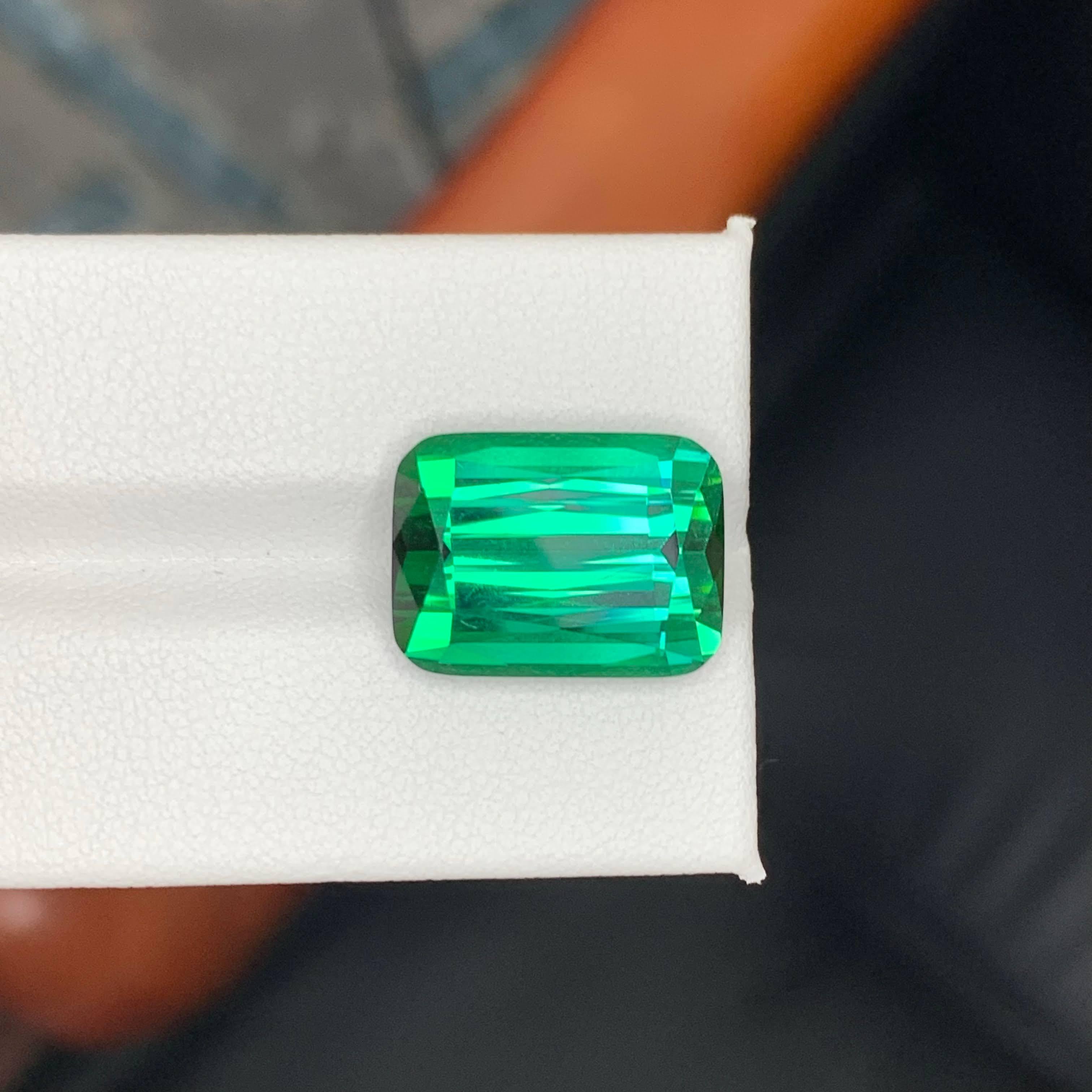 14.50 carati di tormalina blu verdastra naturale sfusa con taglio a cuscino Gemma afgana in vendita 3