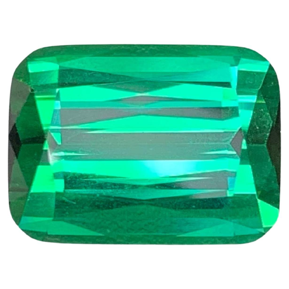 14.50 Carat Natural Loose Greenish Blue Tourmaline Cushion Cut Afghan Gemstone (Tourmaline bleue verdâtre en vrac, taille coussin)