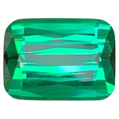 14.50 Carat Natural Loose Greenish Blue Tourmaline Cushion Cut Afghan Gemstone