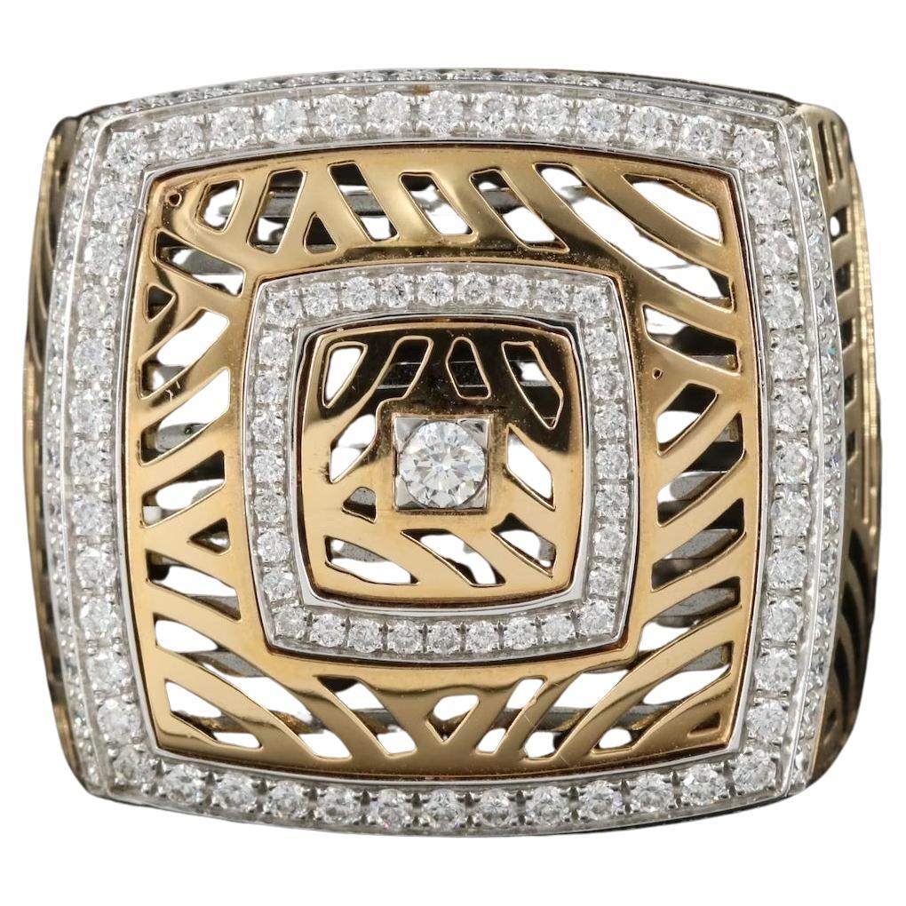 $14500 / NEW / Giorgio Visconti - Venice ITALY Designer Diamond Ring / 18K Gold For Sale