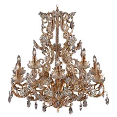 1455 10-Lights Metal Chandelier