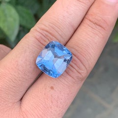 14.55 Karat natürlicher loser Aquamarin Goshenit Kissenform Edelstein