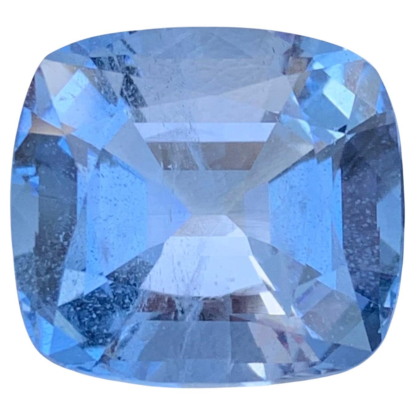 14.55 Carat Natural Loose Aquamarine Goshenite Cushion Shape Gem