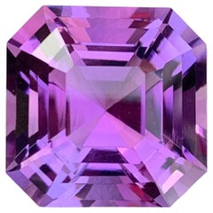 14.55 Carats Perfect Asscher Cut Loose Purple Amethyst Brazil Mine