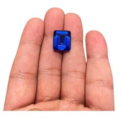 14.56 Carat Natural Tanzanite Emerald Cut Loose Gemstone Tanzanite Jewelry