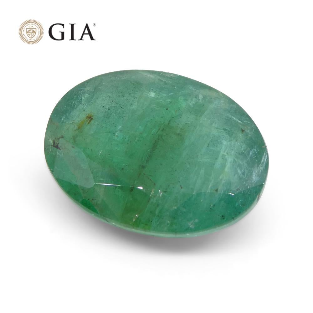 14.56ct Oval Green Emerald GIA Certified 7