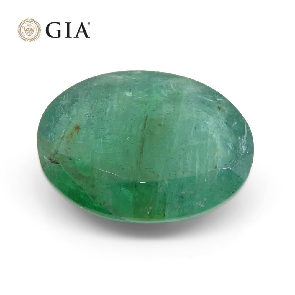 14.56ct Oval Green Emerald GIA Certified 8