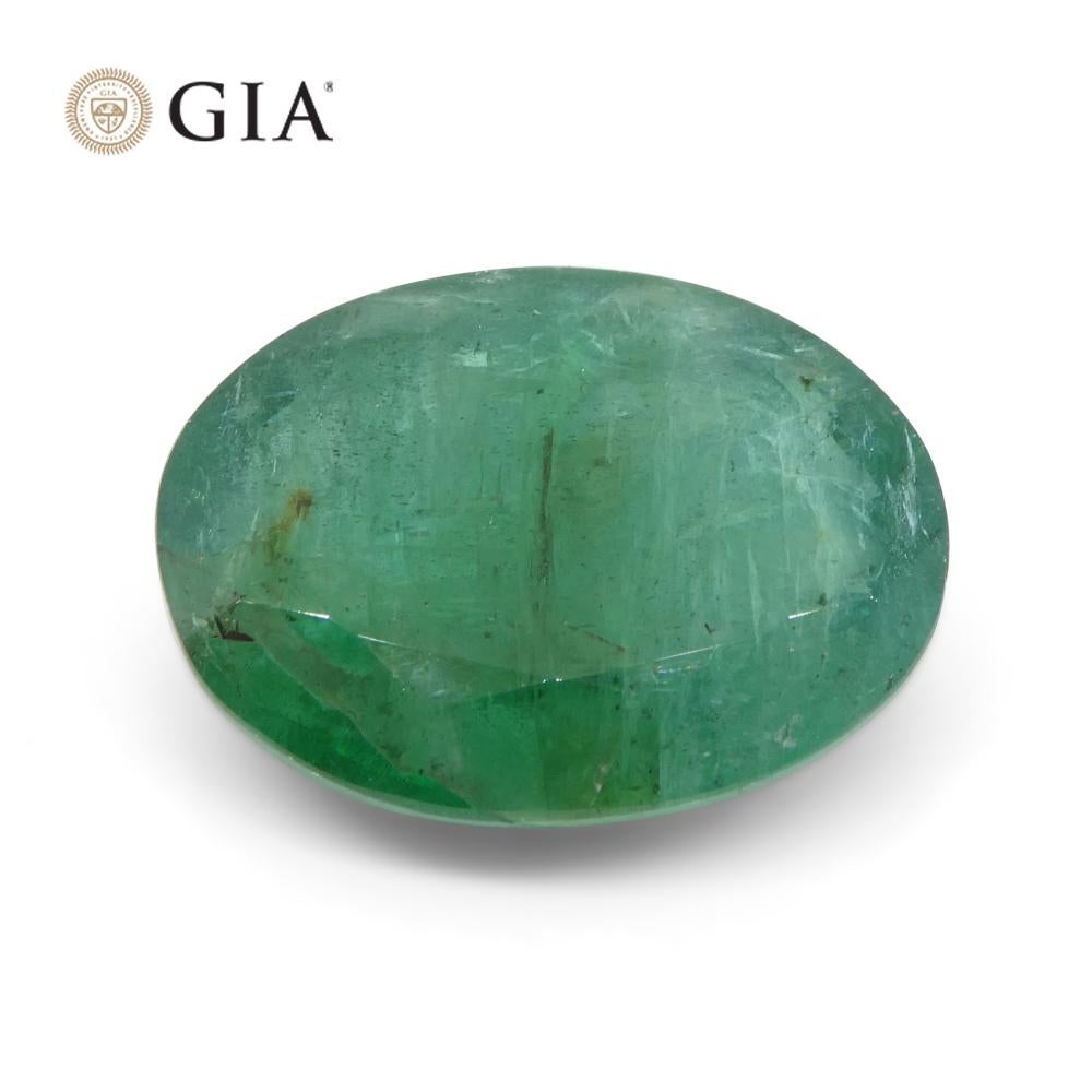 14.56ct Oval Green Emerald GIA Certified 1