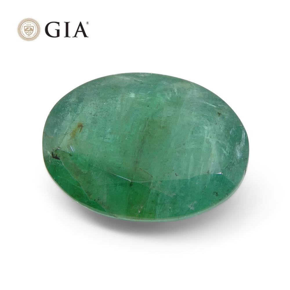 14.56ct Oval Green Emerald GIA Certified 2