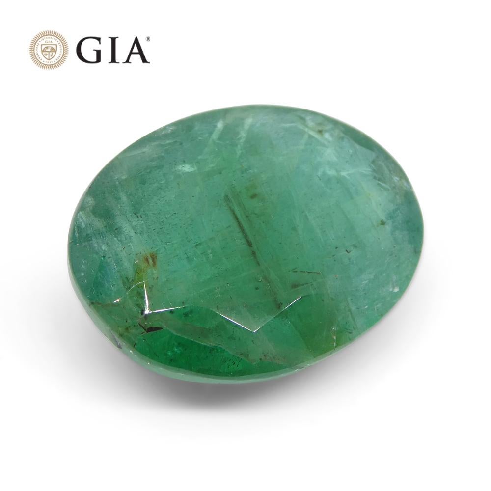 14.56ct Oval Green Emerald GIA Certified 3