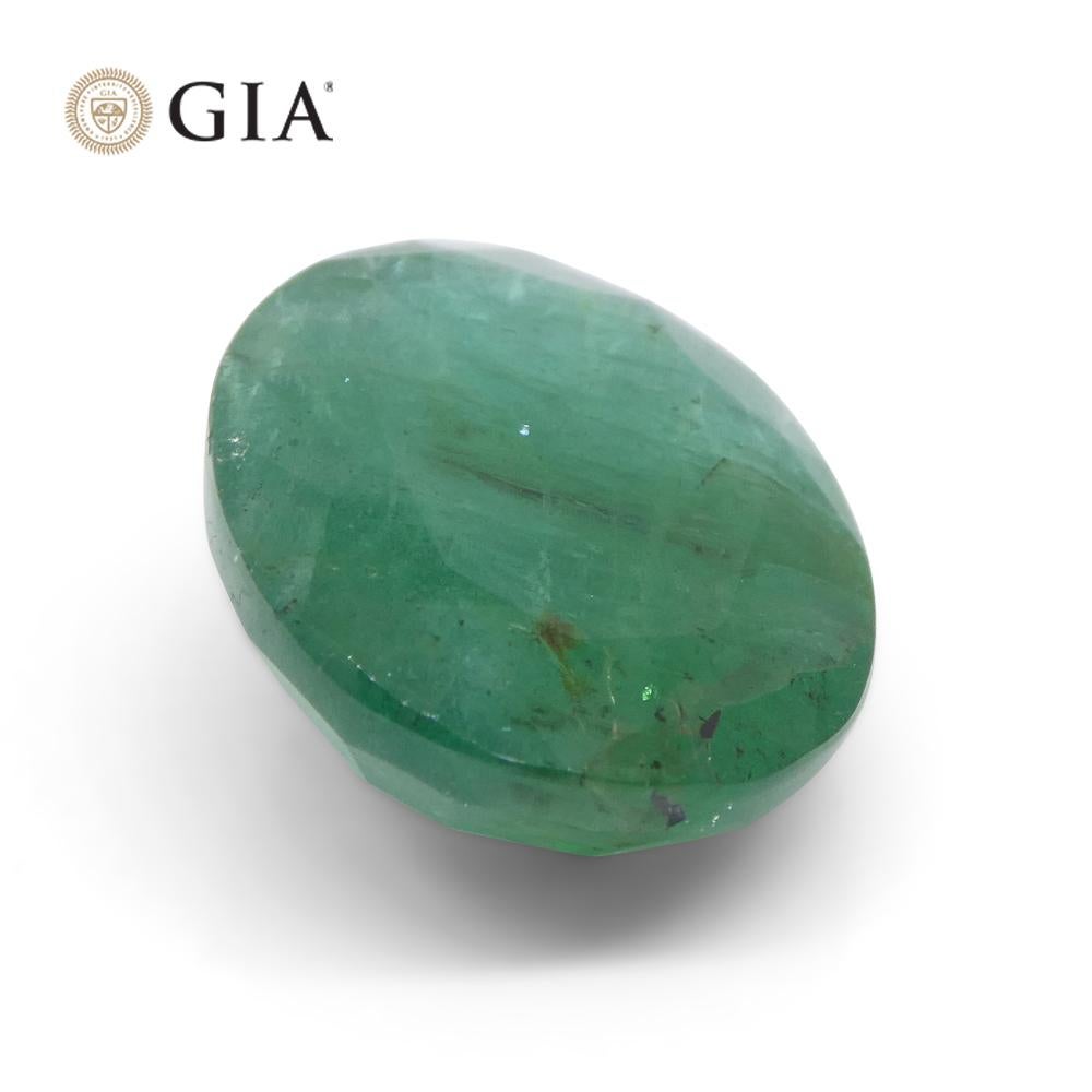 14.56ct Oval Green Emerald GIA Certified 4