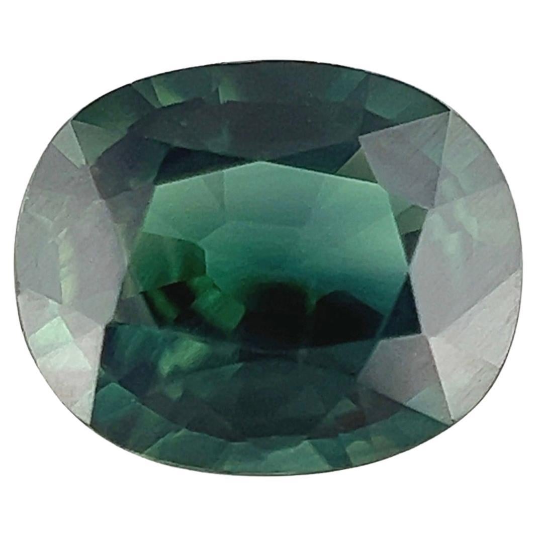 Fine 1.13ct Deep Green Blue Australian Sapphire Oval Cut Rare Loose Gem at 1stDibs