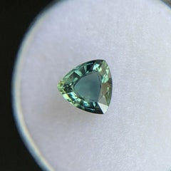 1.45ct Deep Green Blue Australian Sapphire Trillion Triangle Cut Gem