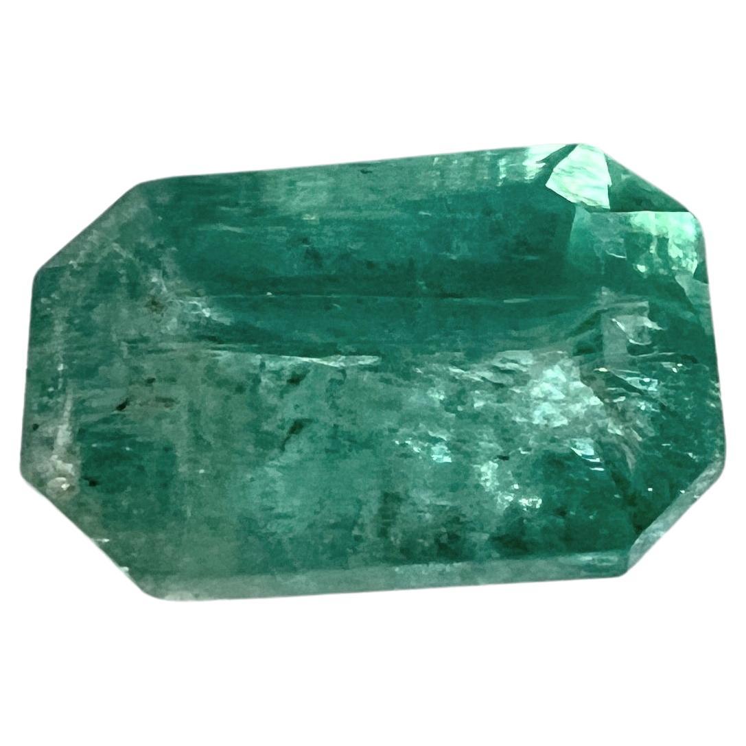 NO RESERVE 1.45ct Emerald Cut NON-OILED EMERALD Gemstone  For Sale 2
