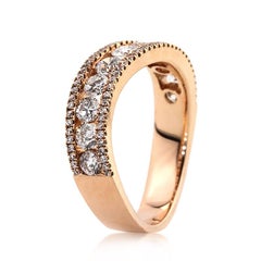 1.45ct Round Brilliant Cut Diamond Rose Gold Band