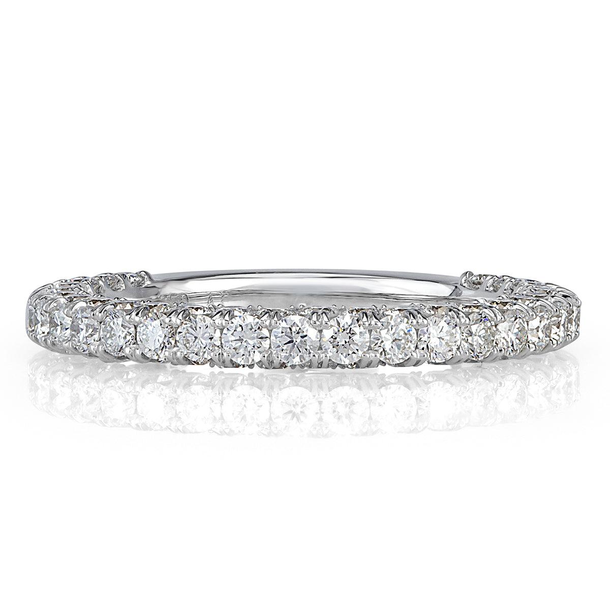 1.45ct Round Brilliant Cut Diamond Wedding Band in 18k White Gold