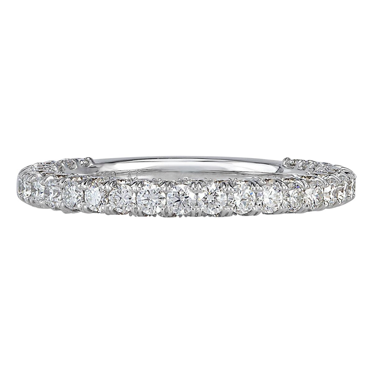 1.45ct Round Brilliant Cut Diamond Wedding Band in 18k White Gold